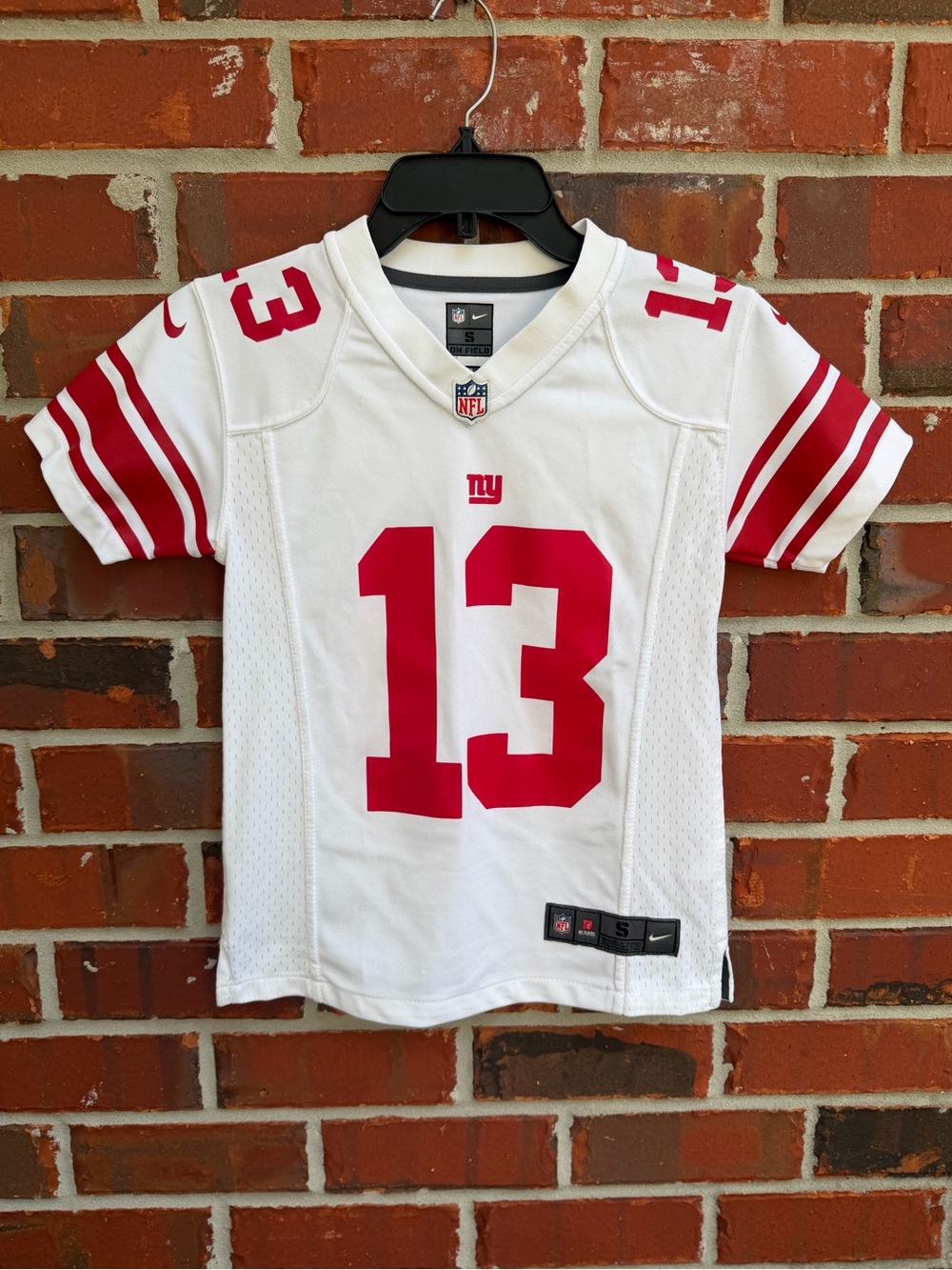 Nike New York Giants NFL Odell Beckham #13 Youth Small White Football Jersey P7